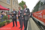 Zugtaufe der Elbe Saale Bahn in der Kaiser- und Hansestadt Tangermünde
