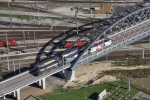 Belastungstest der Eisenbahnbrücken zum Wiener Flughafen