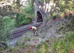 Felsabräumarbeiten entlang der Brennerstrecke