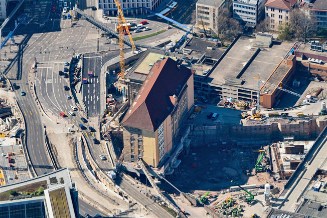 Weitere Bauphase am künftigen Stuttgarter Hauptbahnhof