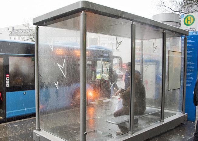 Wetterschutz für Haltestellen des SchwebebahnExpress