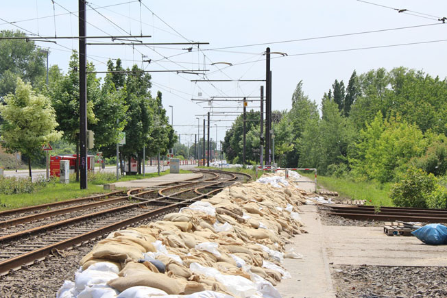 Neubau der Straßenbahnstrecke in Rothensee