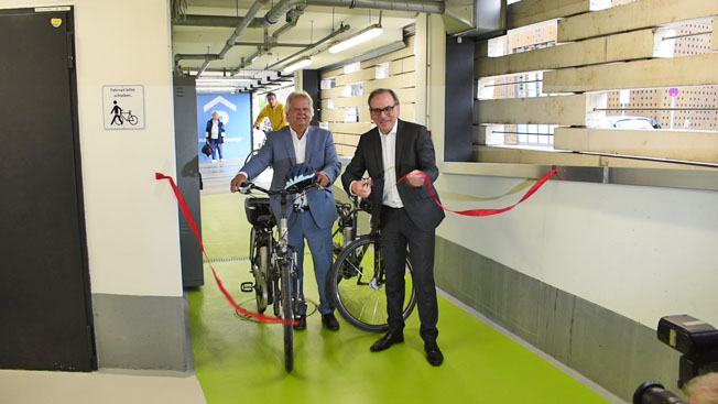 Neue Radabstellanlage im Parkhaus Hauptbahnhof