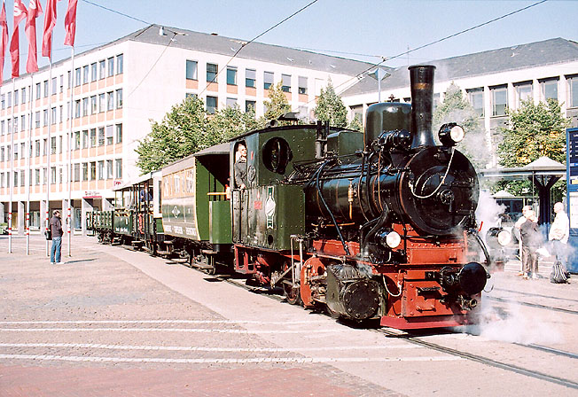 Historische Dampfstraßenbahnfahrten zwischen Darmstadt und Griesheim