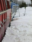 Schneesturm legte BRB-Zug lahm