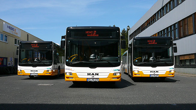 Fünf neue Busse bei HEAG mobiBus