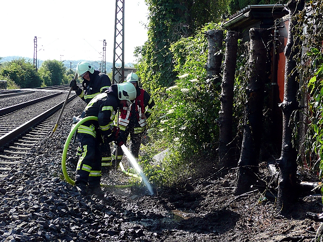 Brand an der Bahnstrecke