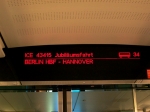 Sonderzug ICE 43415/43416 Berlin-Hannover-Berlin
