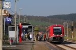 Schwarzatalbahn im Bahnhof Rottenbach
